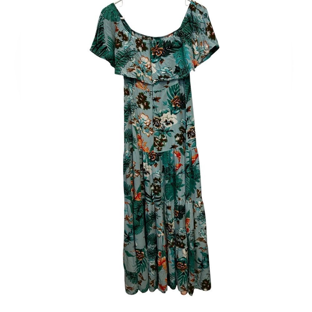 May & July Floral tropical vacation Maxi Dress new with tags size medium